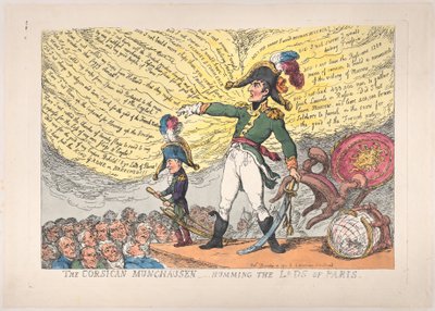 O Corso Munchausen - Humming the Lads of Paris, 4 de dezembro de 1813., 4 de dezembro de 1813. de Thomas Rowlandson