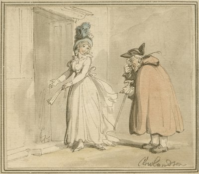 A cortesã, c.1785-1800 de Thomas Rowlandson
