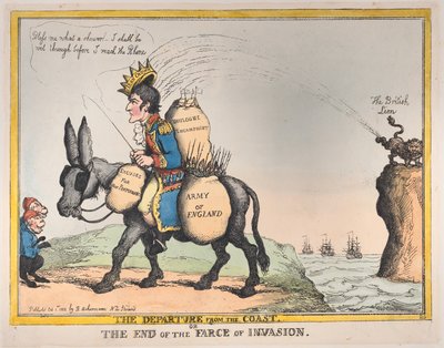 A partida da costa, ou o fim da farsa da invasão, 1º de outubro de 1805., 1º de outubro de 1805 de Thomas Rowlandson