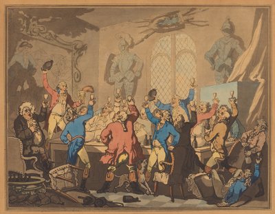 O Jantar, 1787. de Thomas Rowlandson