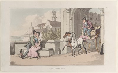 The Embrace, do Journal of Sentimental Travels in the Southern Provinces of France, ..., 1817-21. de Thomas Rowlandson