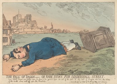 A Queda de Dagon — ou Notícias Raras para a Leadenhall Street de Thomas Rowlandson