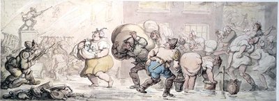 O Fogo (aguarela) de Thomas Rowlandson
