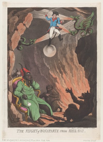 A fuga de Bonaparte de Hell-Bay, 7 de abril de 1803., 7 de abril de 1803. de Thomas Rowlandson