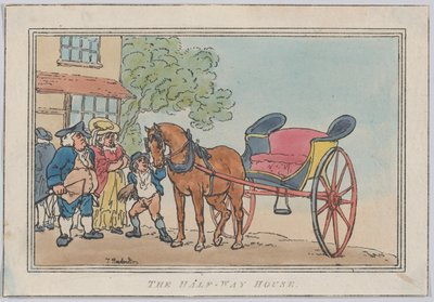 The Half-Way House, publicado em 1787, uma reedição posterior., publicado em 1787, uma reedição posterior. de Thomas Rowlandson
