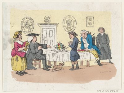 As esperanças da família - uma admissão na universidade, ca. 1803., c. 1803. de Thomas Rowlandson