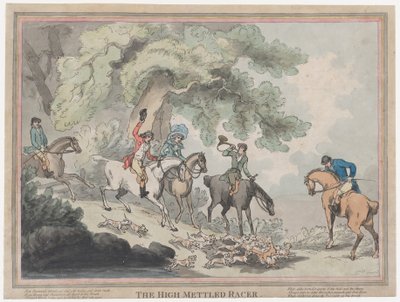 The Hunter from The Life of a Racehourse, or The High-Mettled Racer, 20 de julho de 1789., 20 de julho de 1789 de Thomas Rowlandson