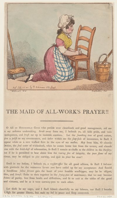 A Dama de Oração de Todo o Trabalho!!, 25 de Julho de 1801, 25 de Julho de 1801. de Thomas Rowlandson