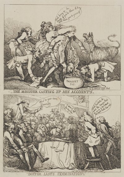 O ministro a fazer as contas de Thomas Rowlandson