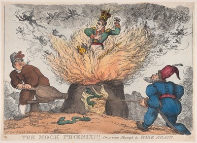 A Fênix Falsa!!! Ou uma vã tentativa de ressuscitar, 10 de dezembro de 1813., 10 de dezembro de 1813. de Thomas Rowlandson