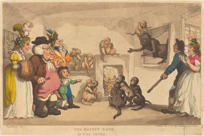 A Sala dos Macacos na Torre de Thomas Rowlandson