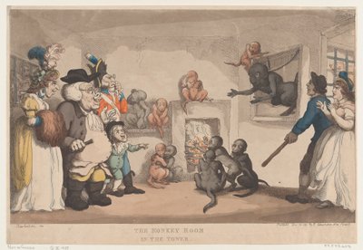 A Sala dos Macacos na Torre, 20 de Dezembro de 1799., 20 de Dezembro de 1799. de Thomas Rowlandson