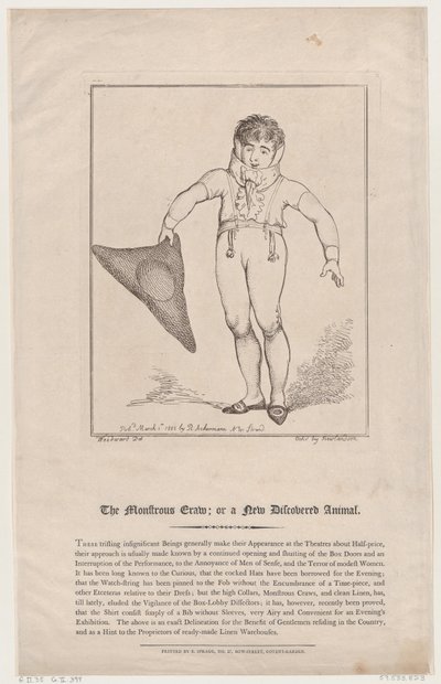 O Craw Monstruoso, ou um Animal recém-descoberto, 1º de março de 1802., 1º de março de 1802. de Thomas Rowlandson