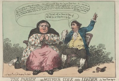 A Paródia — ou a Mãe Cole e o Líder de Thomas Rowlandson