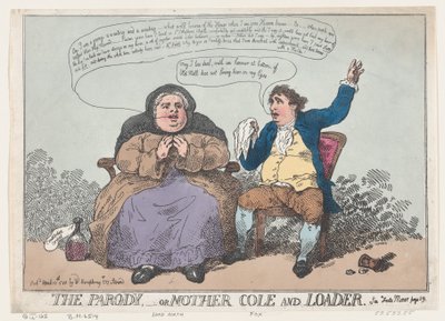 The Parody, ou Mother Cole and Loader, 10 de abril de 1784., 10 de abril de 1784. de Thomas Rowlandson