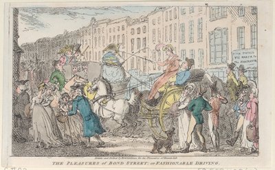 The Pleasures of Bond Street: or Fashionable Driving, 1807., 1807. de Thomas Rowlandson