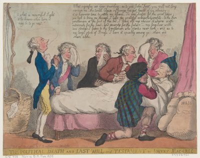 A morte política e última vontade e testamento de Johnny Mac-Cree, 28 de abril de 1805., 28 de abril de 1805. de Thomas Rowlandson