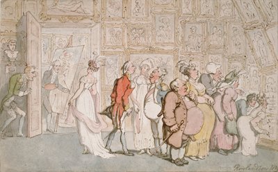 A antessala do pintor de retratos, 1809 de Thomas Rowlandson