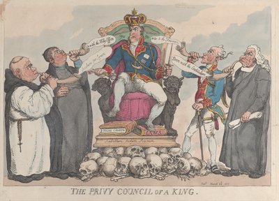 O Conselho Privado de um Rei, 28 de março de 1815., 28 de março de 1815. de Thomas Rowlandson