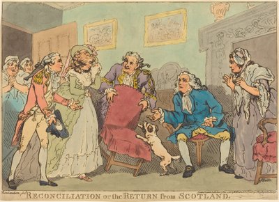 A reconciliação, ou o retorno da Escócia de Thomas Rowlandson