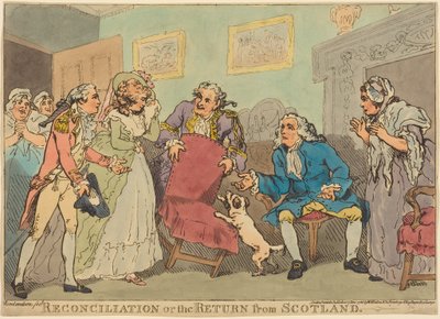 A Reconciliação, ou O Regresso da Escócia de Thomas Rowlandson