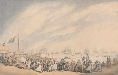 O Regresso da Frota a Great Yarmouth em 1797 de Thomas Rowlandson