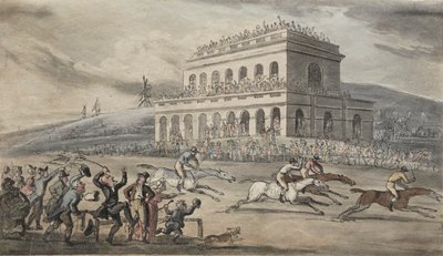 O Rev. Dr. Syntax perde seu dinheiro no Raceground em York de Thomas Rowlandson