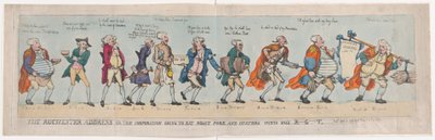 O endereço de Rochester ou The Corporation Going To Eat Roast Pork and Oysters with..., 4 de abril de 1789. de Thomas Rowlandson