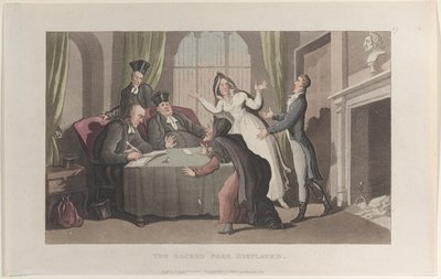 A página sagrada exibida, do Journal of Sentimental Travels in the Southern Provinces ..., 1821. de Thomas Rowlandson