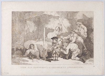 A Triste Descoberta do Aprendiz Desgracado de Thomas Rowlandson
