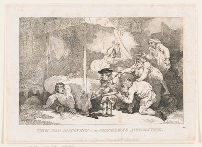 A triste descoberta do aprendiz sem graça, 30 de novembro de 1785., 30 de novembro de 1785. de Thomas Rowlandson