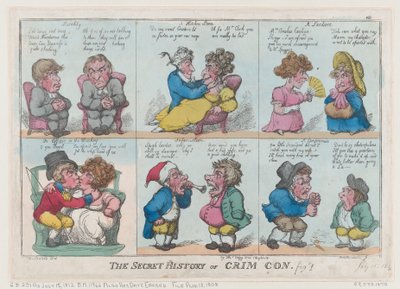 The Secret History of Crim Con, Fig 1, 18 de agosto de 1808., 18 de agosto de 1808. de Thomas Rowlandson
