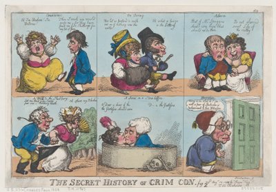 The Secret History of Crim Con, Fig. 2, 18 de agosto de 1812., 18 de agosto de 1812. de Thomas Rowlandson