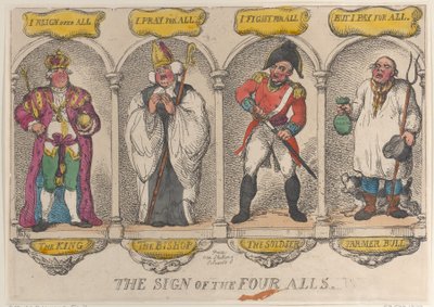 O Sinal dos Quatro Todos, 1810., 1810. de Thomas Rowlandson
