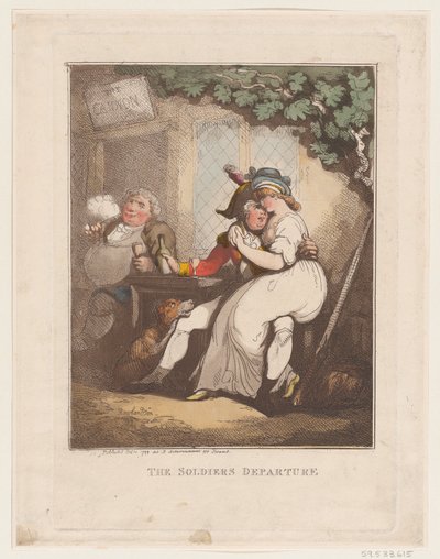 A Partida do Soldado, 10 de outubro de 1799., 10 de outubro de 1799. de Thomas Rowlandson
