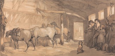 O estábulo de uma estalagem de Thomas Rowlandson