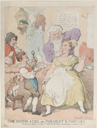 A dor de dente, ou, Tormento e Tortura, 1º de agosto de 1823., 1º de agosto de 1823. de Thomas Rowlandson