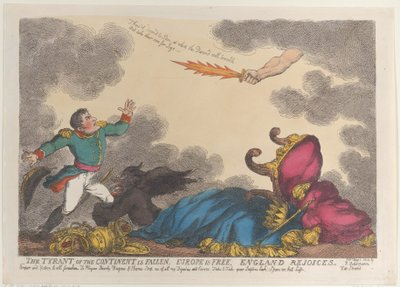 O tirano do continente caiu, a Europa está livre, a Inglaterra se alegra, 1º de maio de 1814., 1º de maio de 1814. de Thomas Rowlandson