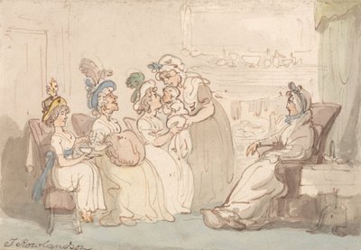 Apresentação do bebé aos visitantes de Thomas Rowlandson
