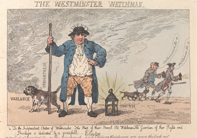 O Guarda de Westminster de Thomas Rowlandson