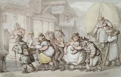 The Woolpack Inn: chegada de "The Flying Waggon", de Thomas Rowlandson