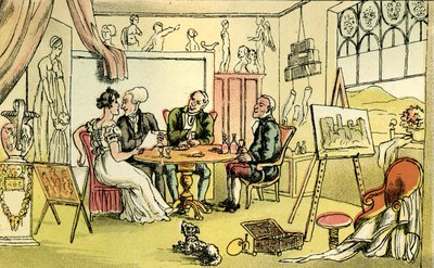 "O quarto do artista de Thomas Rowlandson