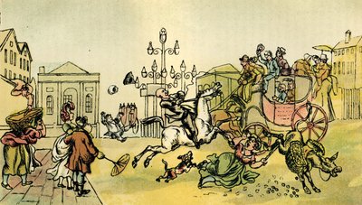 "O resultado da compra de um cavalo cego de Thomas Rowlandson