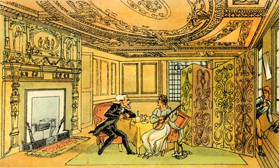 "A visita do Dr. Sintaxe à Viúva Esperançosa de Thomas Rowlandson