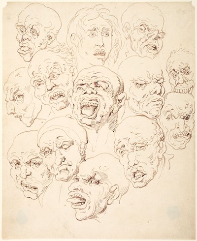 Treze cabeças de Thomas Rowlandson