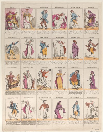 Personagens da Décima Segunda Noite, 1811., 1811. de Thomas Rowlandson