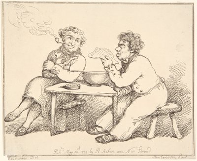 Dois homens à mesa de Thomas Rowlandson