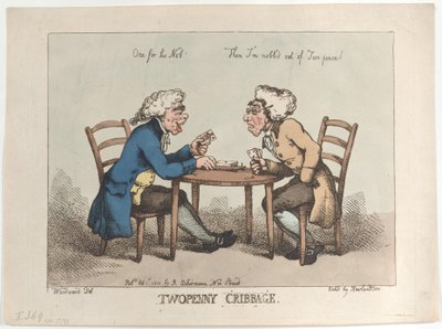 Twopenny Cribbage, [1 de outubro de 1799], reeditado em 1810., [1 de outubro de 1799], reeditado em 1810. de Thomas Rowlandson