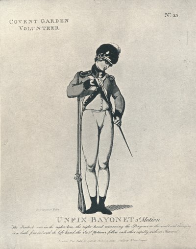 Unfix Bayonet 3rd Motion, 1798 1909 de Thomas Rowlandson