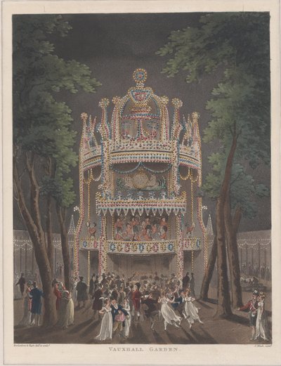 Jardim Vauxhall, 1809., 1809 de Thomas Rowlandson